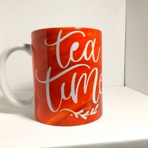 Hand Made - Tea Time Funny Coffee Mug - relaxing tea - Dishwasher Safe-12 oz